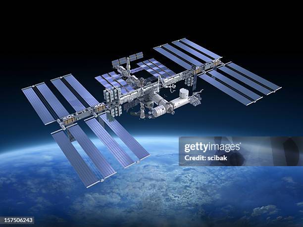 estação espacial internacional de iss - estação espacial internacional - fotografias e filmes do acervo