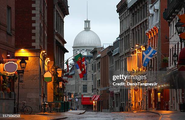 old montreal - montreal street stock pictures, royalty-free photos & images