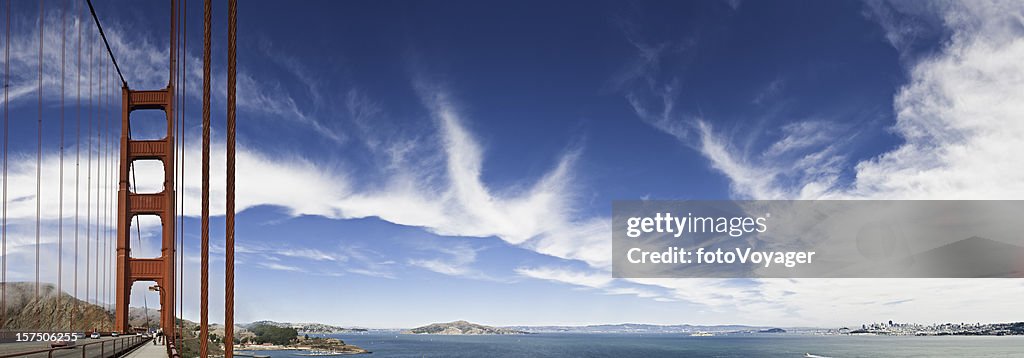 San Francisco Bay Golden Gate Bridge big sky panorama da Califórnia