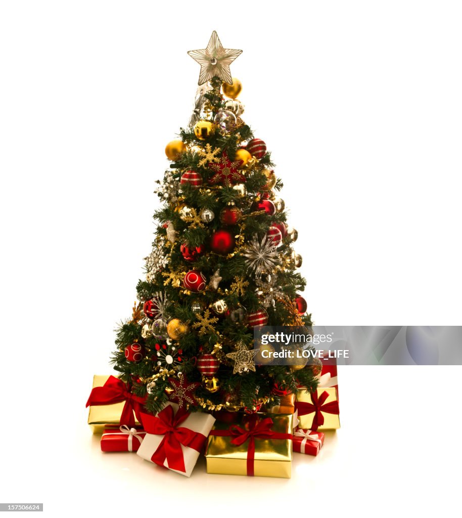 Christmas tree and gifts