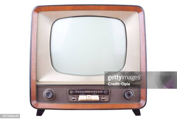 vintage television - 1950s television set stock pictures, royalty-free photos & images