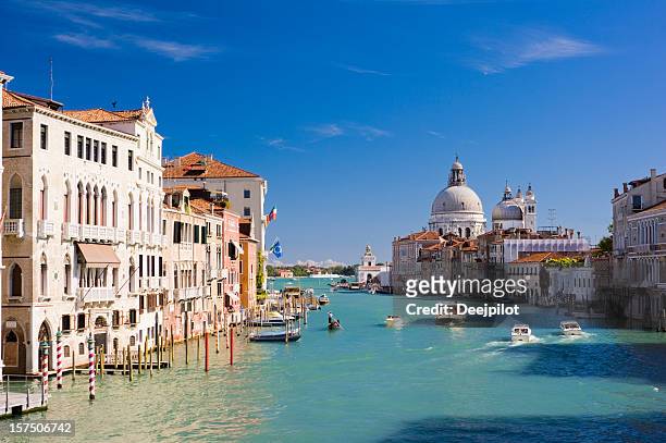 grand canal and santa maria della salute church venice italy - venice italy stock pictures, royalty-free photos & images