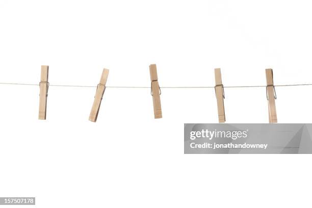 wäscheleine - clothes peg stock-fotos und bilder