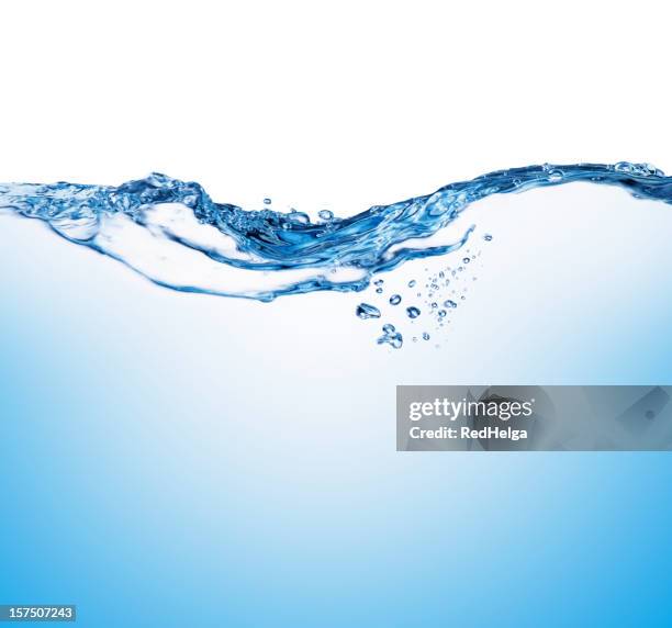 water wave with bubbles - mineral water stock pictures, royalty-free photos & images