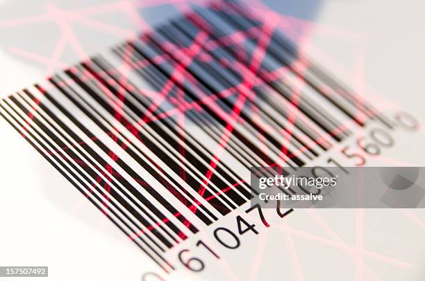 scanning a bar code - scan barcode stock pictures, royalty-free photos & images