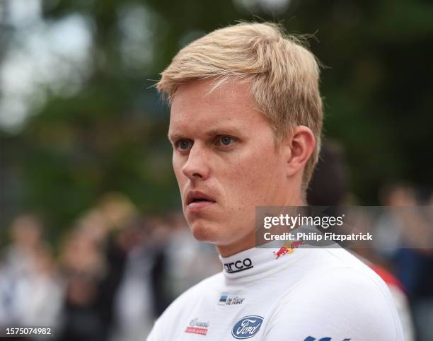 Jyväskylä , Finland - 3 August 2023; Ott Tanak in his Ford Puma Rally 1 Hybrid during Stage 1 Harju of the FIA World Rally Championship Secto Rally...