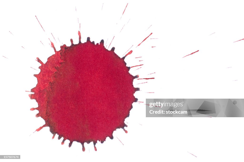 Isolierte Rote Tinte splatter