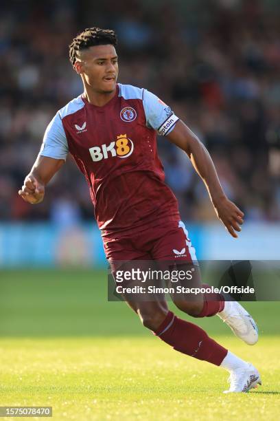 Ollie Watkins of Aston Villa in action during the pre-season friendly match between Aston Villa and SS Lazio at Poundland Bescot Stadium on August 3,...