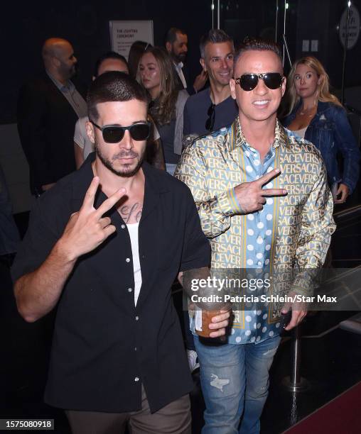 Vinny Guadagnino and Mike Sorrentino are seen on August 3, 2023 in New York City.