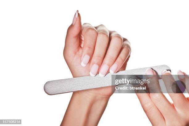 manicured nails - nail file stock pictures, royalty-free photos & images