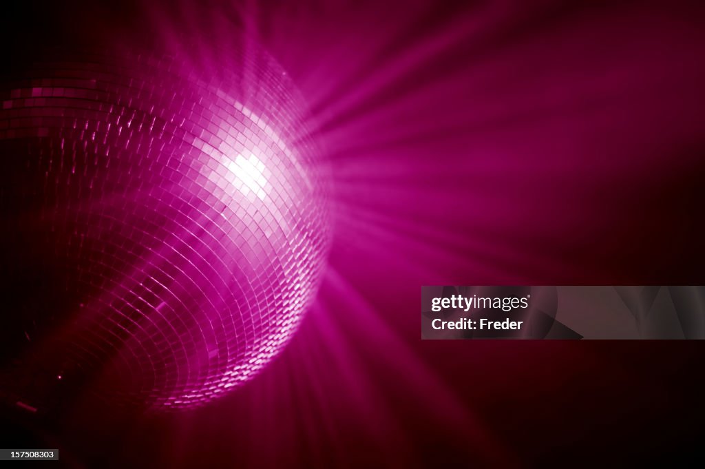 Pink mirrorball