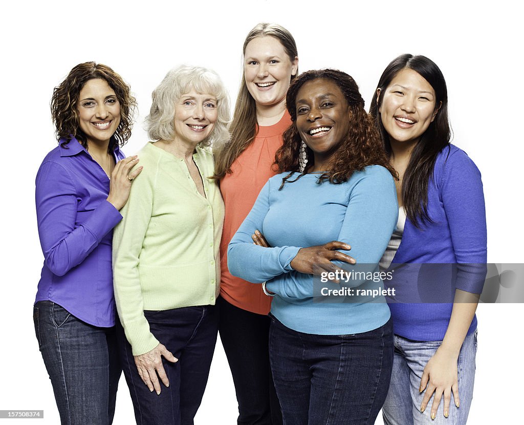 Diverse Natural Women with Beautiful Smiles