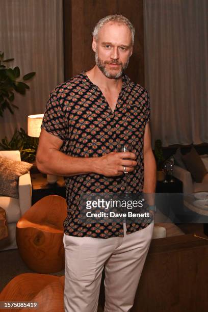 Elliot Cowan attends a wrap party for the West End production of "A Little Life" at the newly opened 1 Hotel Mayfair on August 3, 2023 in London,...