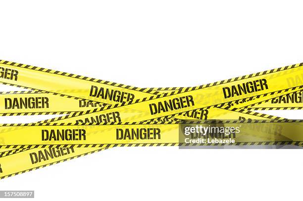 danger strip - warning sign white background stock pictures, royalty-free photos & images