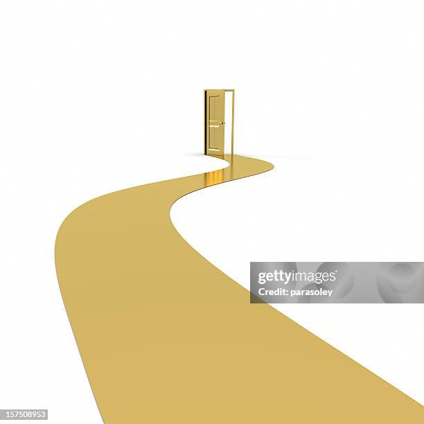 golden way and door - street footpath stock pictures, royalty-free photos & images