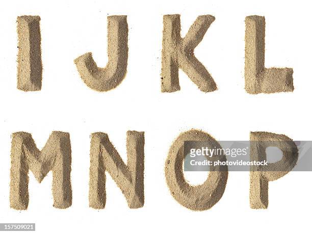 sand alphabet xxxl - nature alphabet letters bildbanksfoton och bilder