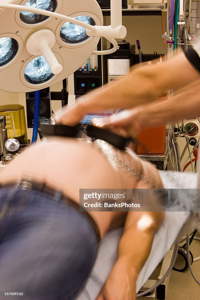 Heart Attack Defibrillation in an Emergency Room
