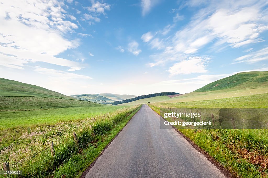 Straight Scottish Country Road