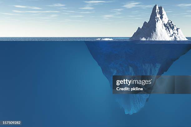 tip of the iceberg - doorsnede stockfoto's en -beelden