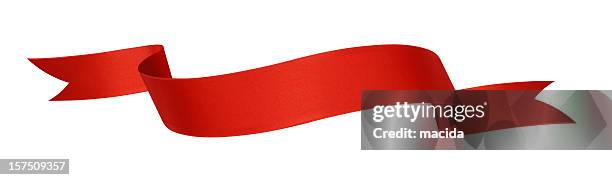 red ribbon - red background stock pictures, royalty-free photos & images