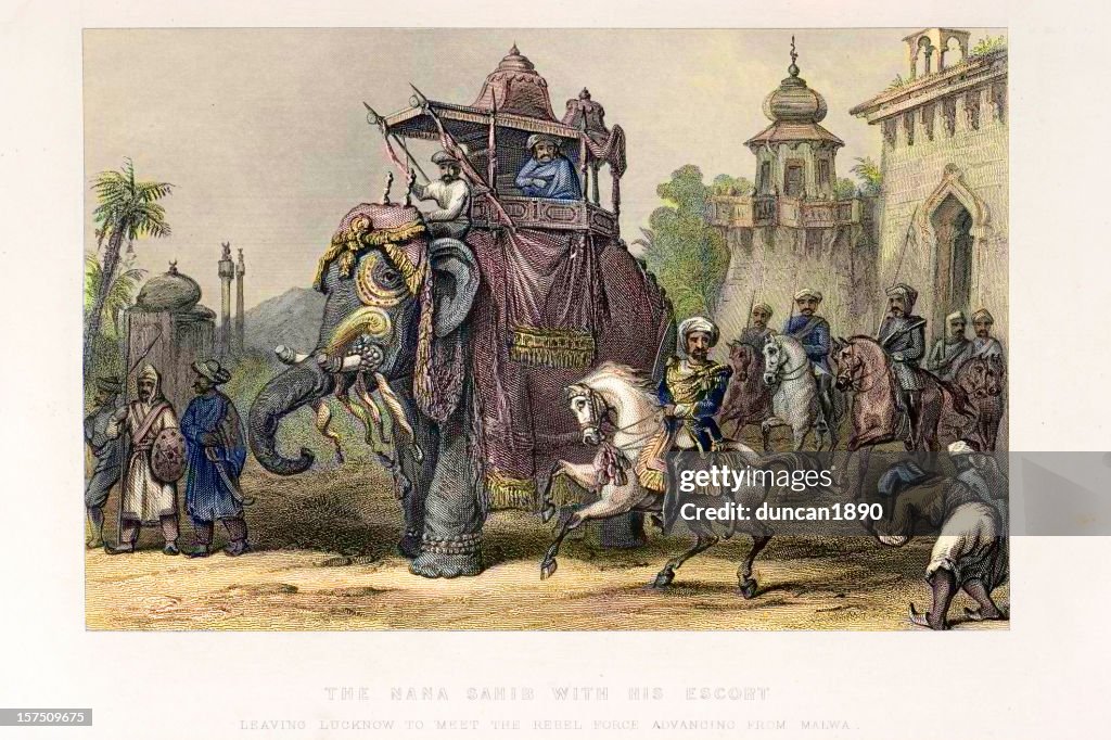 The Nana Sahib and Indian Elephant