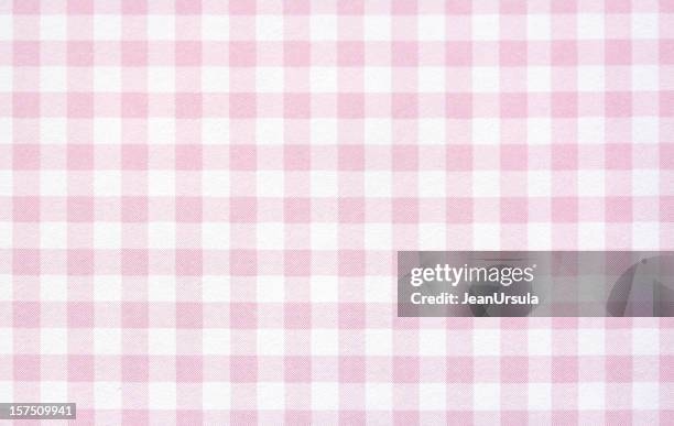 rosa guingão - quadriculado imagens e fotografias de stock