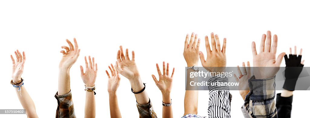 Hands raised