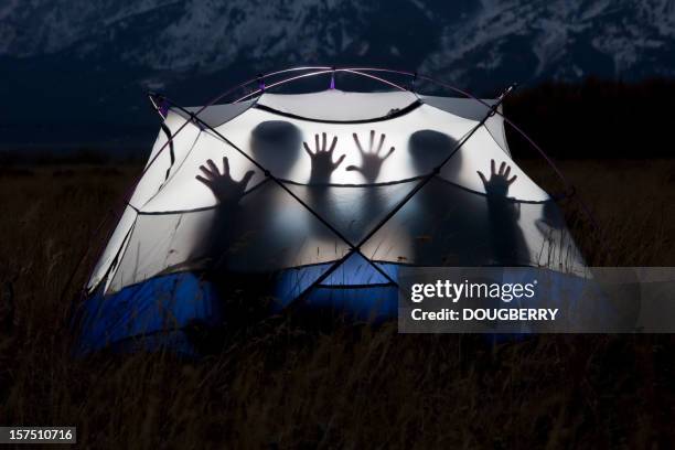 silhouettes in a tent - the comedy tent stock pictures, royalty-free photos & images