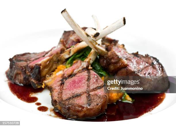 lamb chops - kotlett med ben bildbanksfoton och bilder