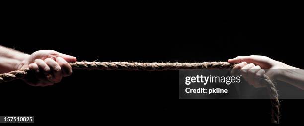 battle of the sexes - gripping rope stock pictures, royalty-free photos & images
