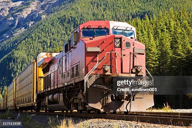 close-up of train head of a freight train - cargo train stock pictures, royalty-free photos & images