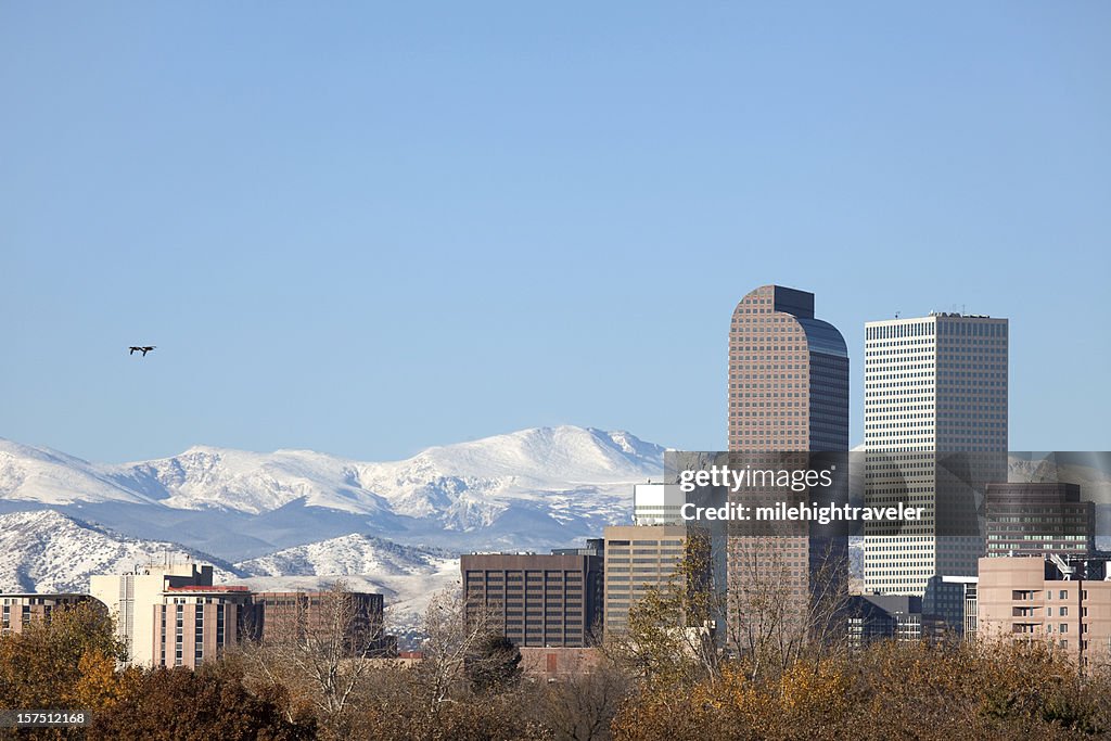 Skyline von Denver und Mount Evans, Colorado
