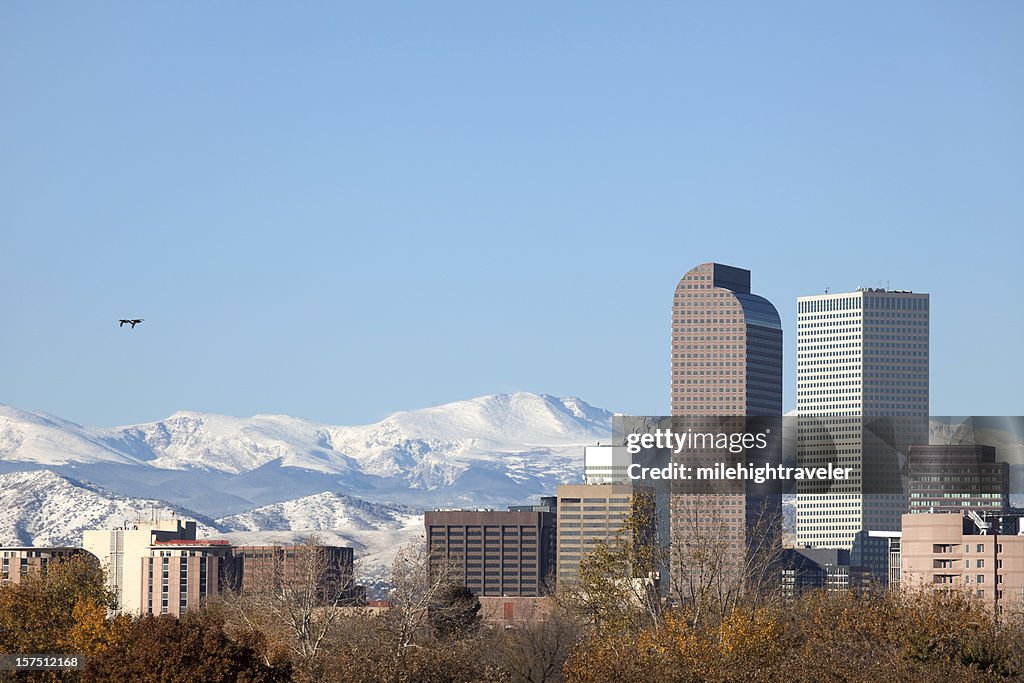 Downtown Denver Skyline and Mount Evans, Colorado