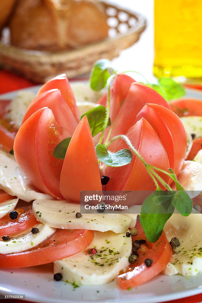 Caprese salad - mozarella with tomatoes