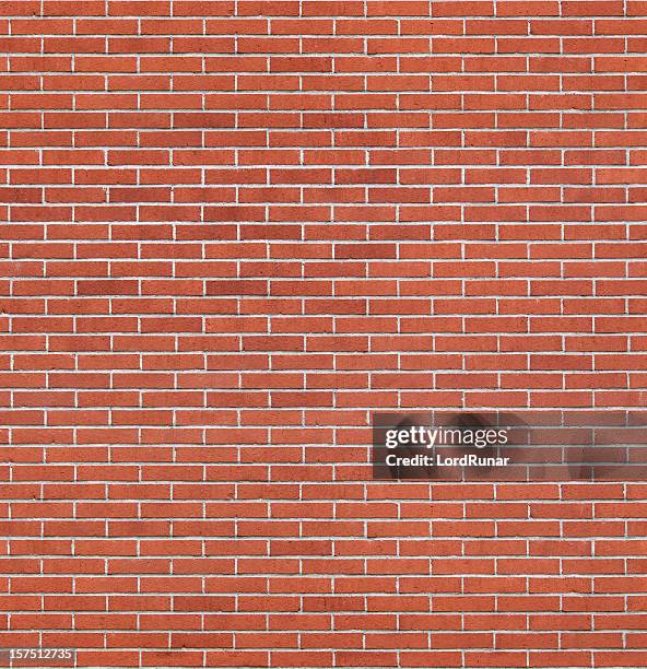 seamless brick wall texture - red brick wall stock pictures, royalty-free photos & images