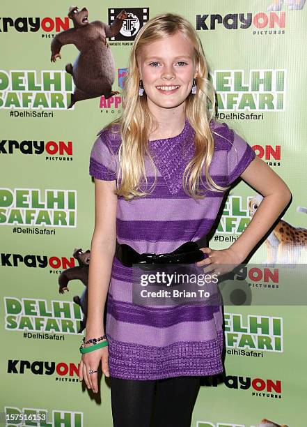 Harley Graham attends "Delhi Safari" - Los Angeles premiere at Pacific Theatre at The Grove on December 3, 2012 in Los Angeles, California.