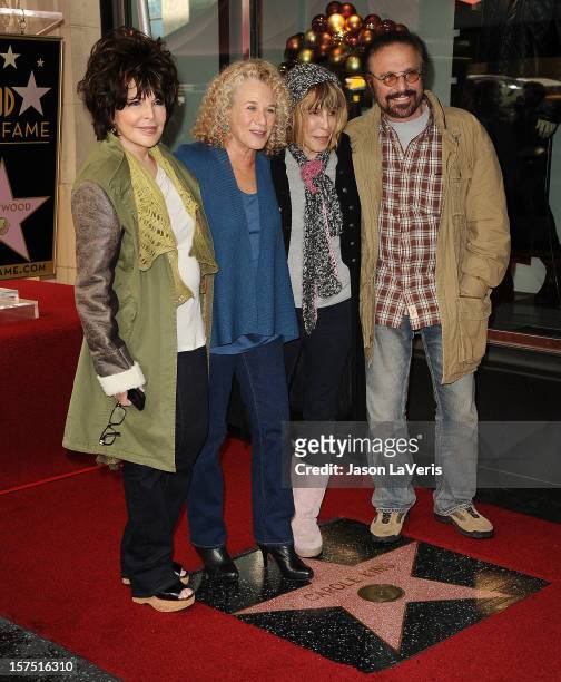 Songwriters Carole Bayer Sager, Carole King, Cynthia Weil and Barry Mann attend King's induction into the Hollywood Walk of Fame on December 3, 2012...