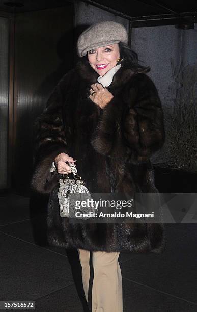 Joan Collins sighting on December 3, 2012 in New York City.
