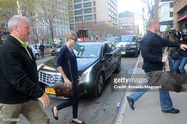 Taylor Swift sighting on December 3, 2012 in New York City.
