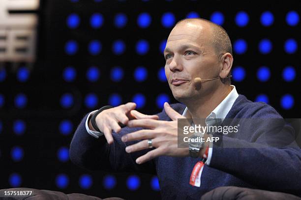 Tony Fadell, Founder and CEO of Nest Labs, Inc talks during the opening session of LeWeb12 on December 04, 2012 in Saint-Denis, near Paris. AFP PHOTO...