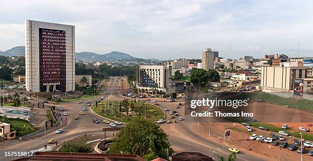 View of the capital city Yaounde, Cameroon on October 29, 2012.