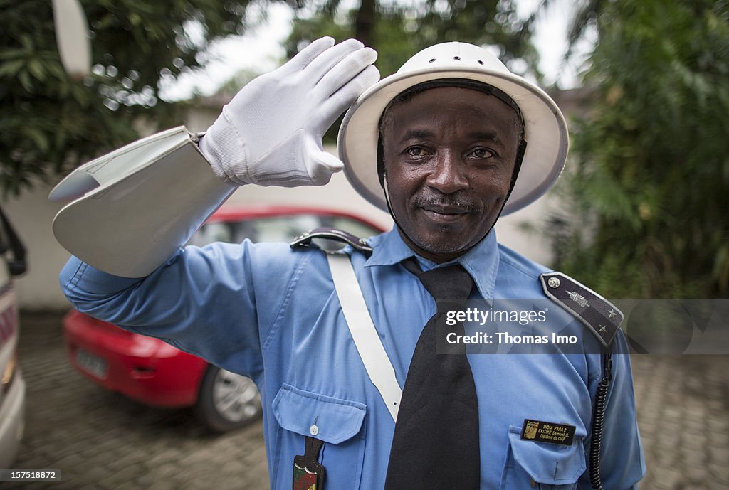 Policeman in Douala, Cameroon