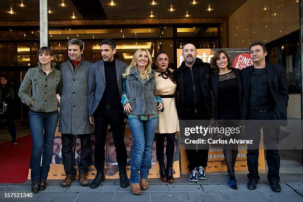 Actors Leonor Watling, Alberto San Juan, Leonardo Sbaraglia, Cayetana Guillen Cuervo, Candela Pena, Javier Camara, Clara Segura and Eduard Fernandez...