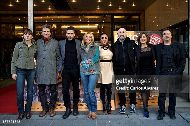 Actors Leonor Watling, Alberto San Juan, Leonardo Sbaraglia, Cayetana Guillen Cuervo, Candela Pena, Javier Camara, Clara Segura and Eduard Fernandez...