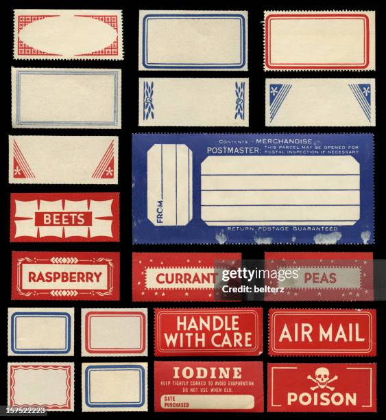 verschiedene marken - etikett stock-fotos und bilder