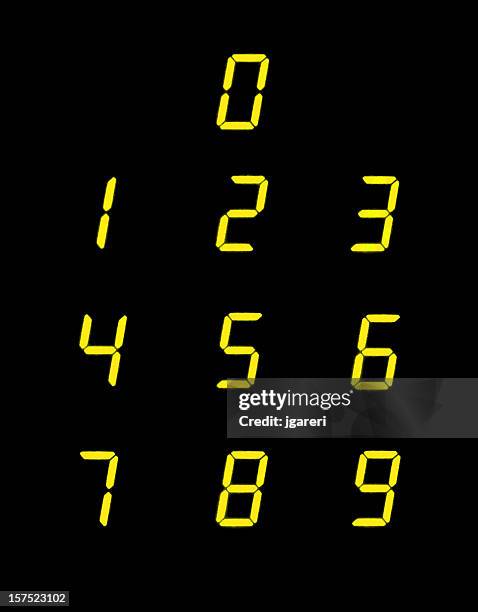 neon numbers - digital clock stock pictures, royalty-free photos & images