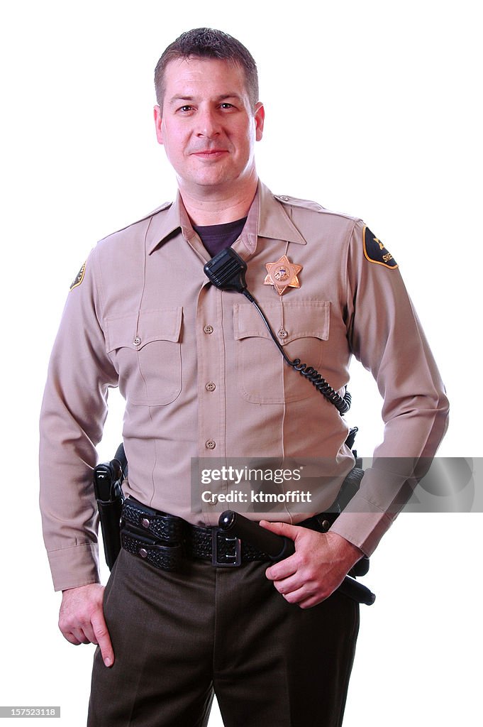 Funcionario listo para la acción