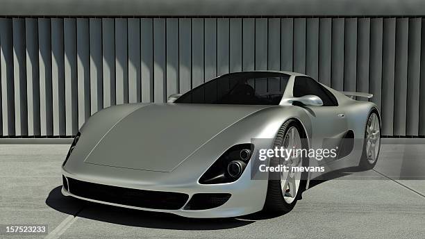 chrome sports car - silver porsche stock pictures, royalty-free photos & images