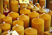 bees wax candles - Bienenwachskerzen