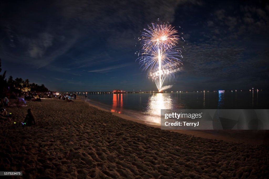 Fireworks on the Beach